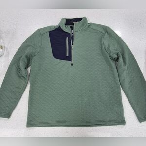 Ralph Lauren RLX Green and Navy Quilted Pullover